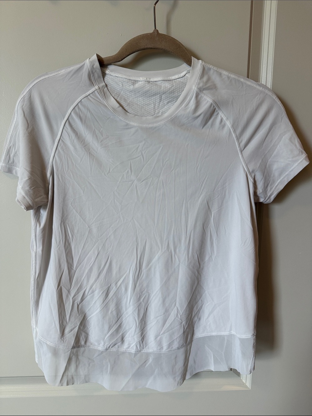 Lululemon Athletic White Short Sleeve Crew Top